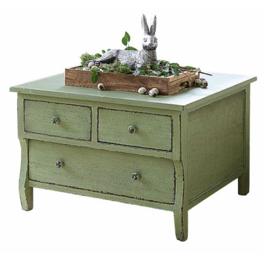 rustikalny vintage kavovy stolik mediteransky antikovany stary provence zeleny zasuvkovy kavovy stolik provansalsky masivne drevo zasuvkovy obyvacka sedacia suprava balaton chalupa vidiecka atmosfera.jpg